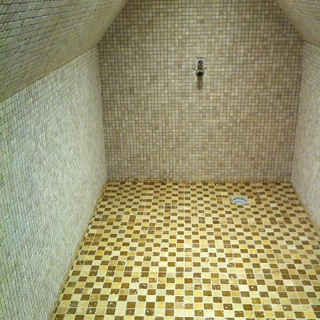 Mosiac tiled bathroom